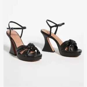 Size 10 Vincenzo knotted platform heels brand new black